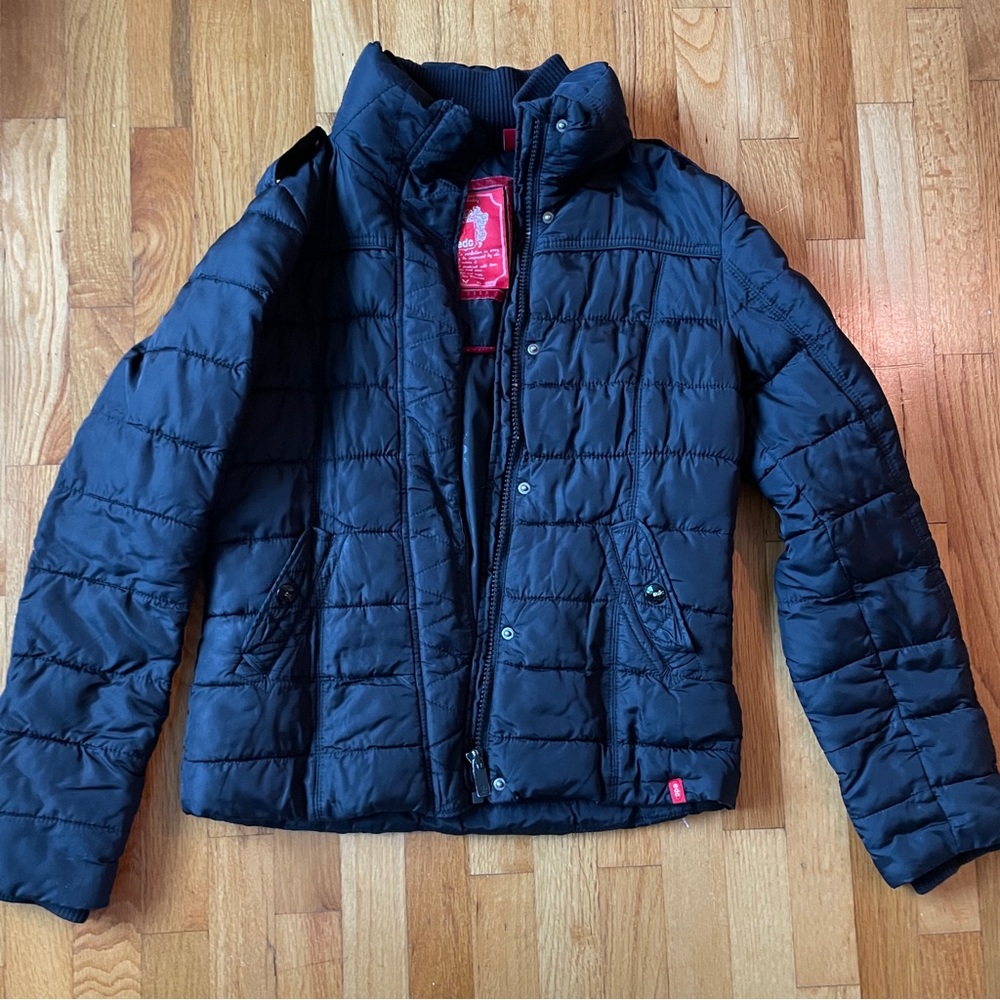 Vintage Esprit EDC Black Winter Coat Cozy Warm Puffer Jacket